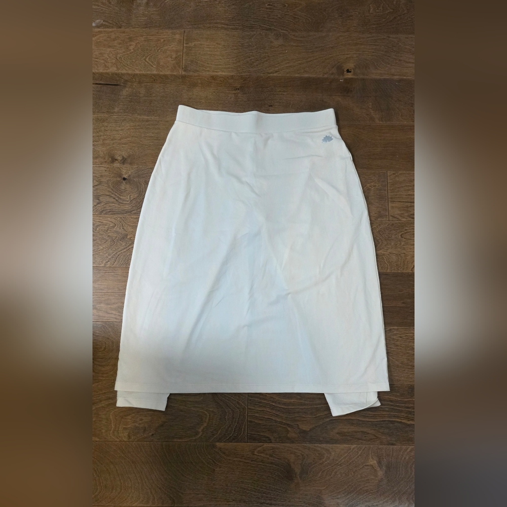 Cream Snoga Athletics Sports Midi Skirt With Shorts